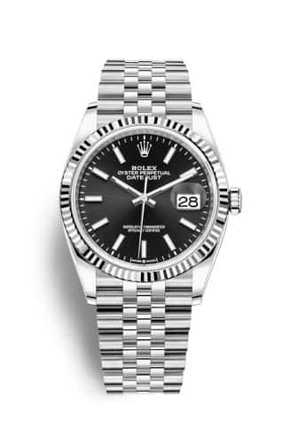 Rolex Datejust 36 Stainless Steel Black Dial Jubilee Fluted Bezel
Ref. 126234-0015