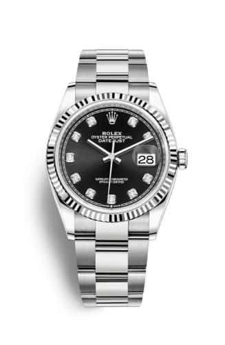 Rolex Datejust 36 Stainless Steel Black Diamond Dial Oyster Fluted Bezel
Ref. 126234-0028