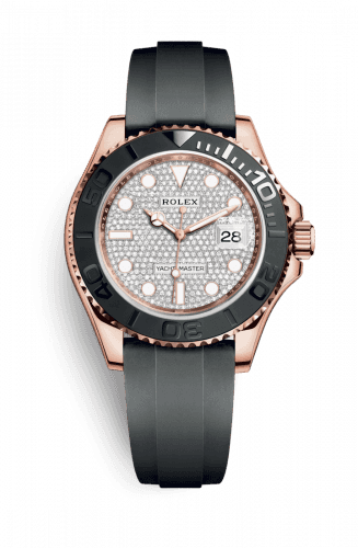 Rolex Yacht-Master 40 Oysterflex Rose Gold Diamond Pave Dial Ceramic Bezel
Ref. 126655-0005