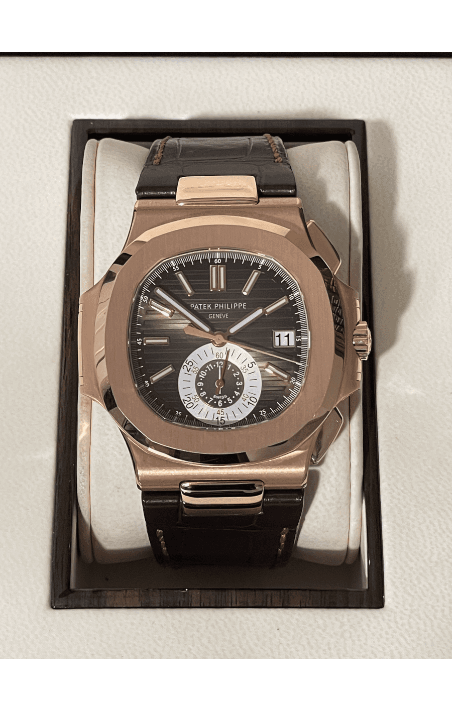 Patek Philippe Nautilus 5980r-001 40.5mm Chocolate Dial Brown Leather 2020 Like New