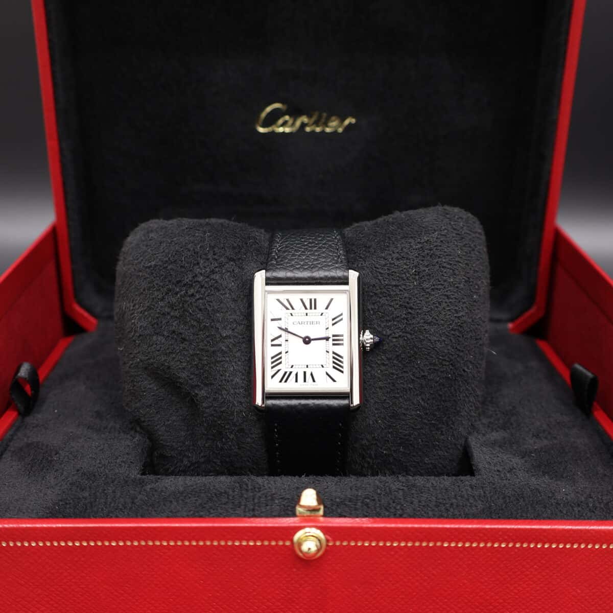 Cartier Tank Must Leather Steel Large Automatic WSTA0109