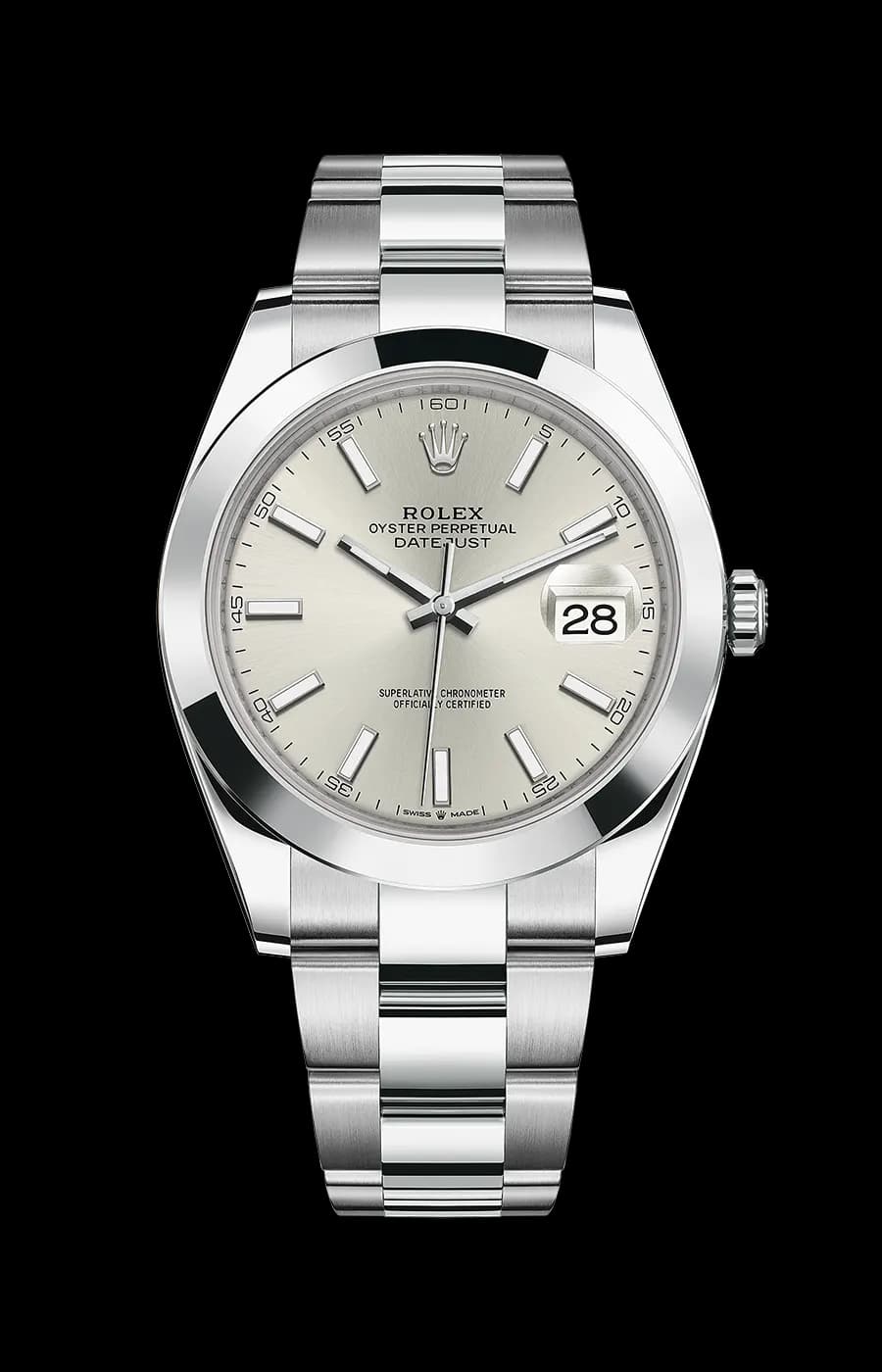 Rolex Datejust 41mm Silver Dial Oyster Stainless Steel Ref. 126300-0003